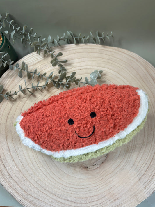 Large Watermelon Plush Toy (No Squeak)